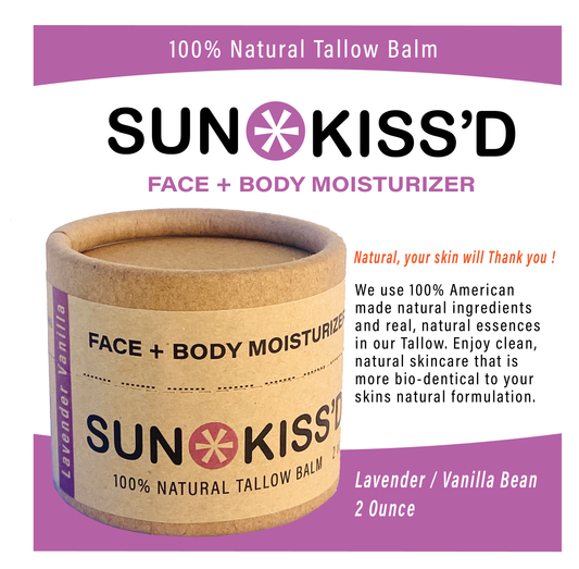 Sun*Kiss'd Tallow Face + Body Balm - 2 Ounce / Lavender Vanilla Bean