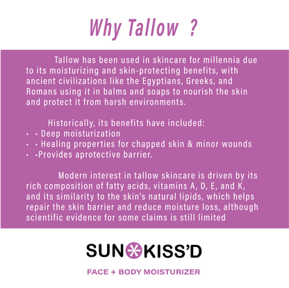 Sun*Kiss'd Tallow Face + Body Balm - 2 Ounce / Lavender Vanilla Bean