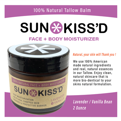 Sun*Kiss'd Tallow Face + Body Balm - 2 Ounce / Lavender Vanilla Bean